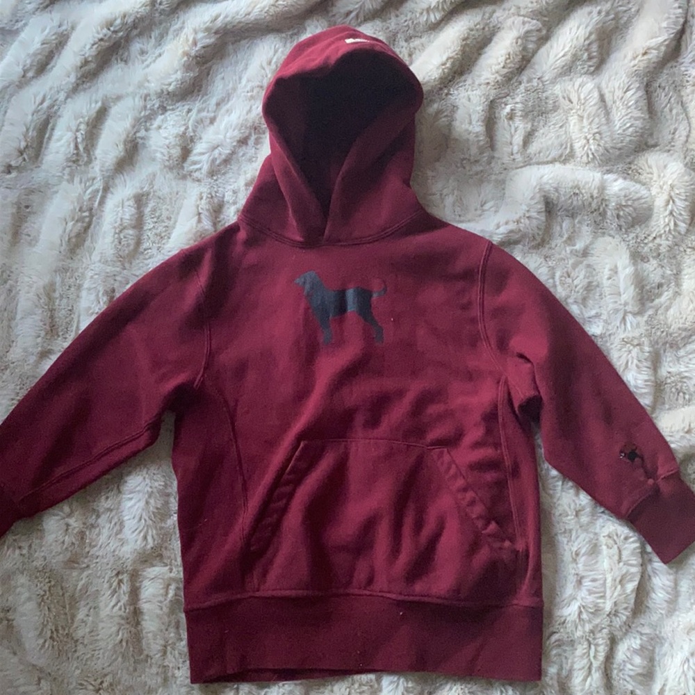 Child’s Medium Maroon Black Dog Sweatshirt